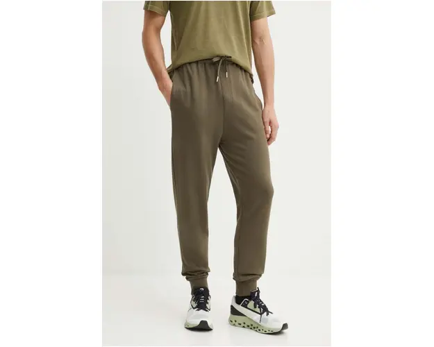 IRO pantaloni de trening din bumbac culoarea verde, neted, MP23SEYAN