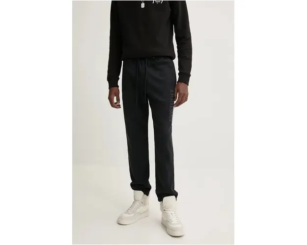 Hollister Co. pantaloni de trening culoarea negru, cu imprimeu, KI334-4114