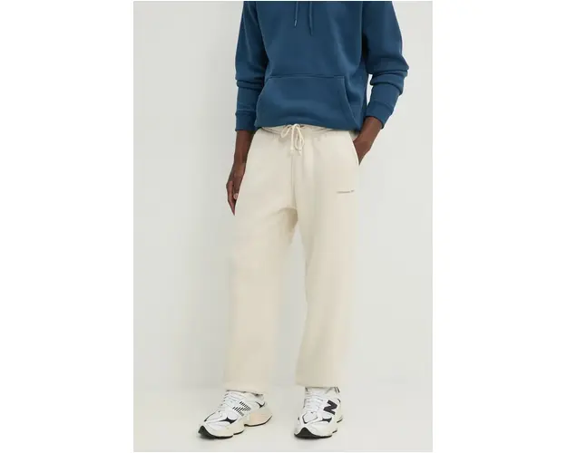 Abercrombie & Fitch pantaloni de trening culoarea bej, neted, KI134-4046