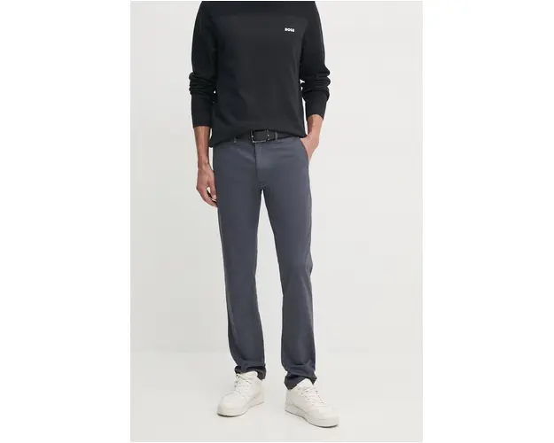 Boss Orange pantaloni barbati, culoarea gri, drept, 50523127