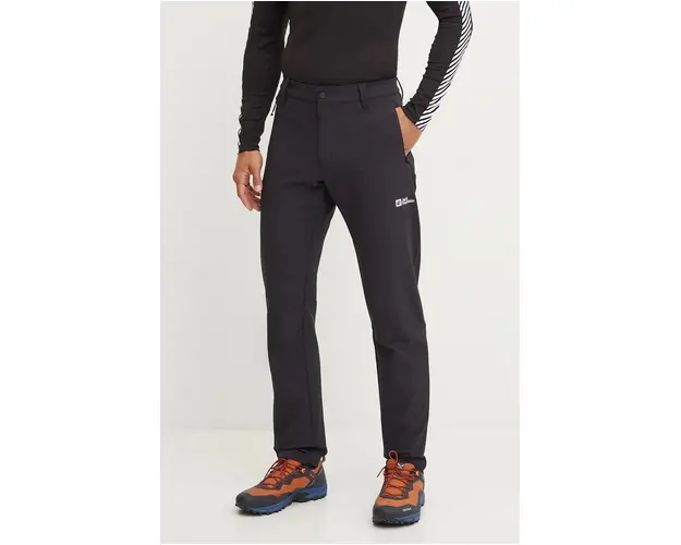 Jack Wolfskin pantaloni de exterior Activate Thermic culoarea negru, A61881