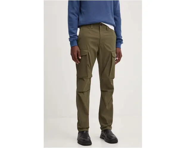 G-Star Raw pantaloni barbati, culoarea verde, drept, D24309-D517
