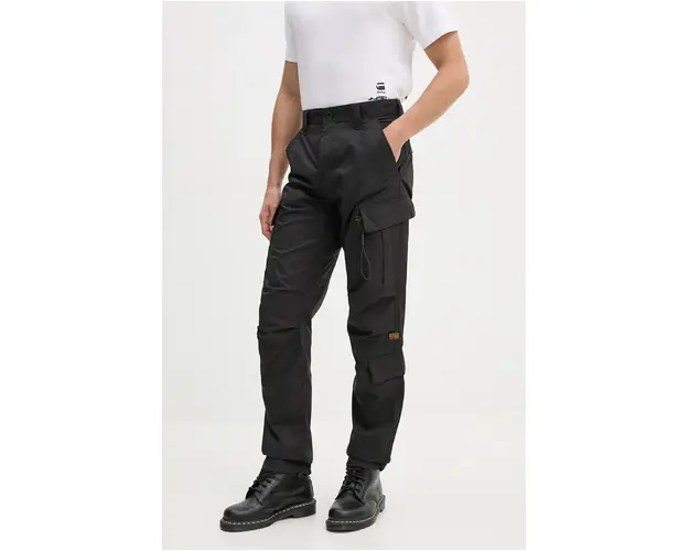 G-Star Raw pantaloni barbati, culoarea negru, cu fason cargo, D23677-D308