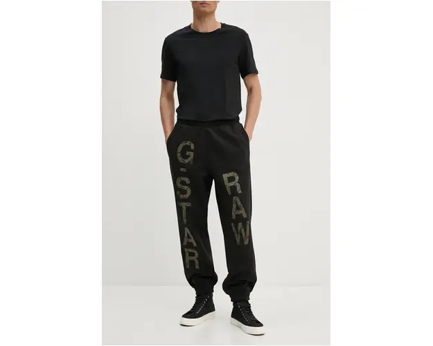 G-Star Raw pantaloni de trening culoarea negru, cu imprimeu, D25531-D733