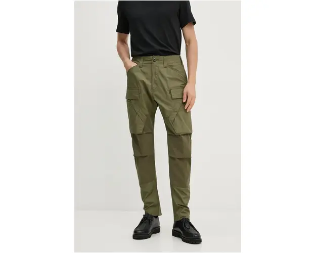 G-Star Raw pantaloni de bumbac culoarea verde, mulata, D25185-C973