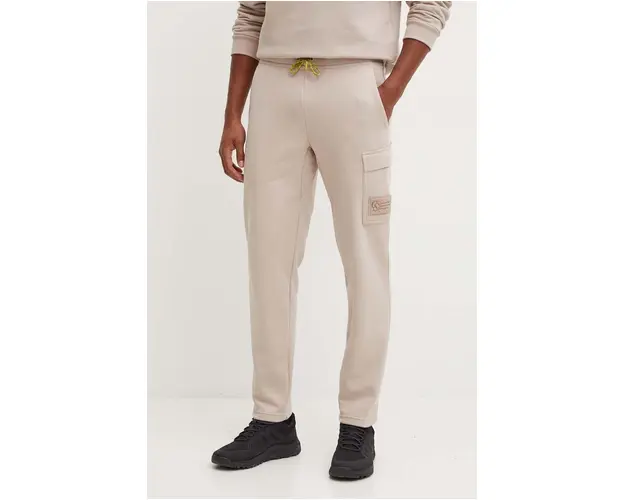 Columbia pantaloni de trening Wallowa Fleece culoarea bej, neted, 2090821