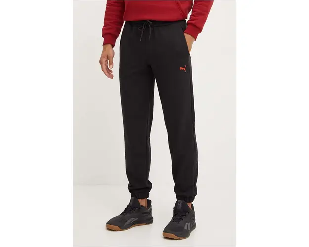 Puma pantaloni de trening F1 ESS Sweatpants culoarea negru, cu imprimeu, 625729