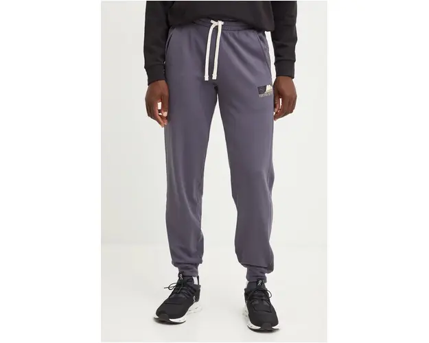 Puma pantaloni de trening culoarea gri, cu imprimeu, 681760