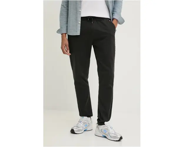 Tommy Jeans pantaloni barbati, culoarea negru, DM0DM20456