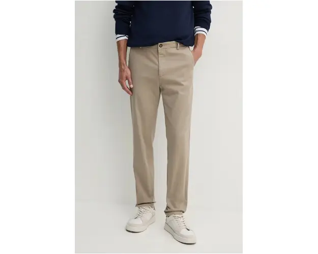 North Sails pantaloni barbati, culoarea verde, drept, 673126