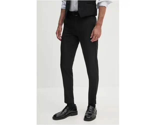 Lindbergh pantaloni barbati, culoarea negru, mulata, 30-006903