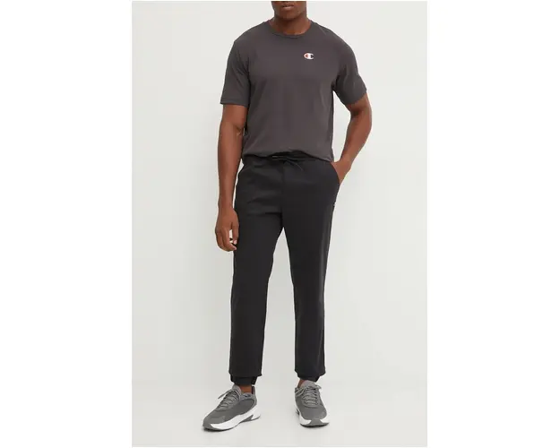 Champion pantaloni barbati, culoarea negru, drept, 220518