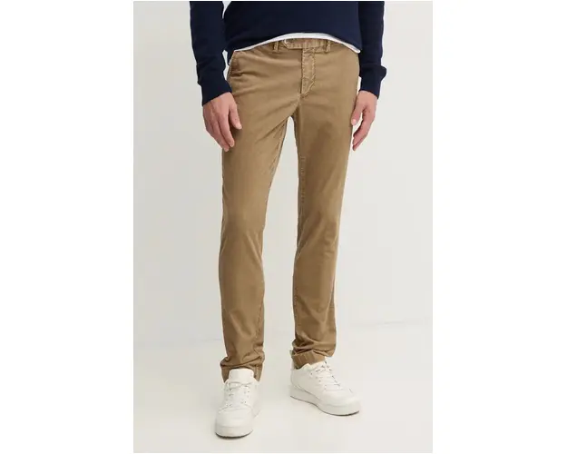 Hackett London pantaloni de catifea cord culoarea maro, mulata, HM212656R