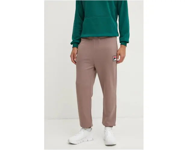 Fila pantaloni de trening Baydon culoarea bej, neted, FAU0149