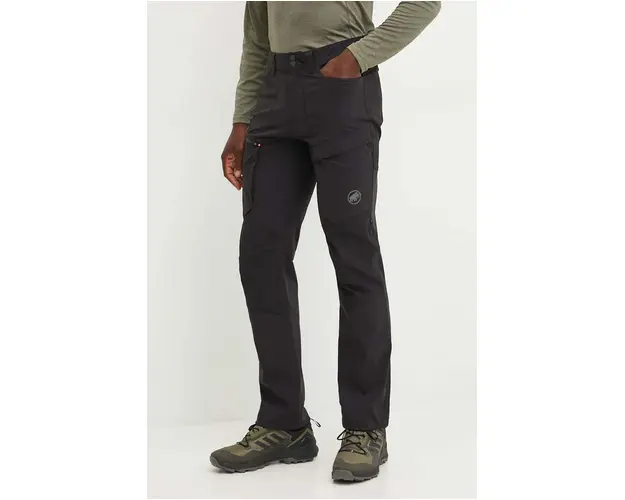 Mammut pantaloni sport Zinal Hybrid barbati, culoarea negru, drept, 1022.01970