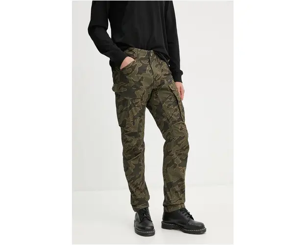 G-Star Raw pantaloni de bumbac culoarea verde, mulata, D02190-D553