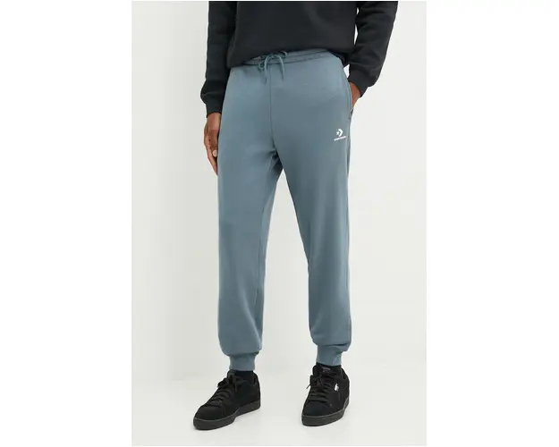 Converse pantaloni de trening culoarea gri, neted, 10023873-A30