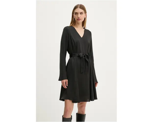 Bruuns Bazaar rochie AcaciaBBFrais dress culoarea negru, mini, evazati, BBW4034