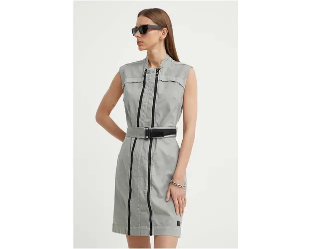 G-Star Raw rochie culoarea gri, mini, evazati, D24624-C106