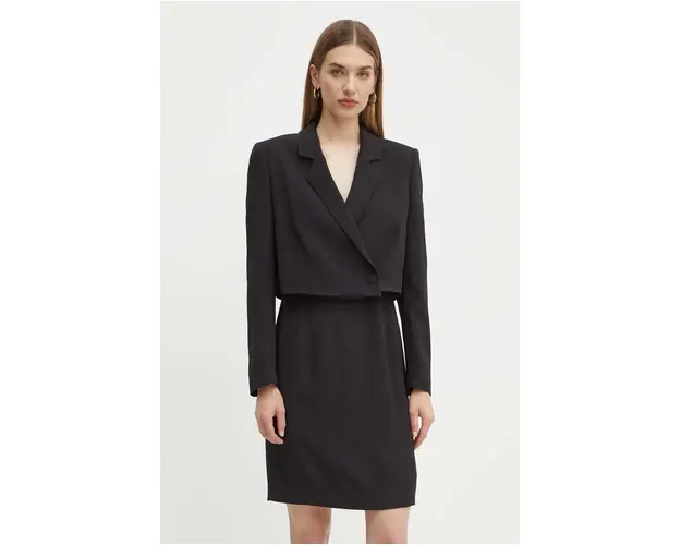 BOSS rochie culoarea negru, mini, mulata, 50518787