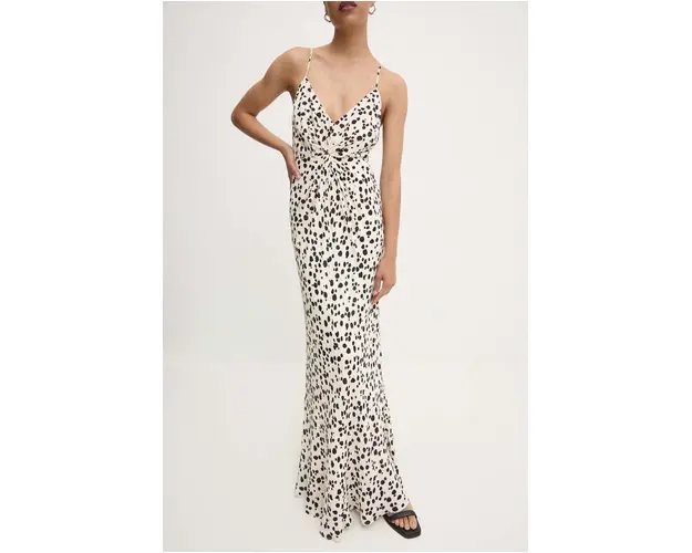 MSGM rochie culoarea bej, maxi, mulata, 3741MDA42.247663