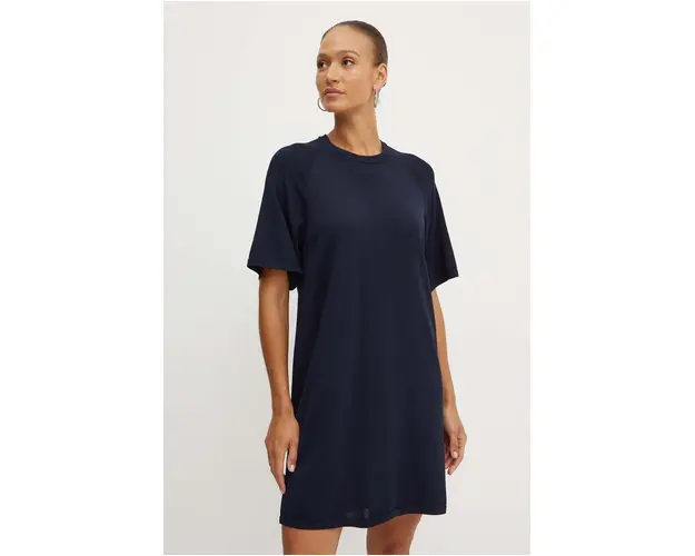 Max Mara Leisure rochie culoarea albastru marin, mini, oversize, 2426326017600