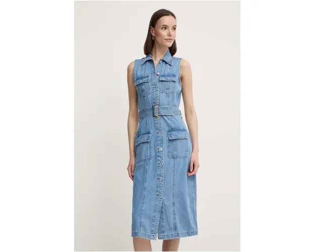 Pepe Jeans rochie jeans LIZ mini, evazati, PL953550