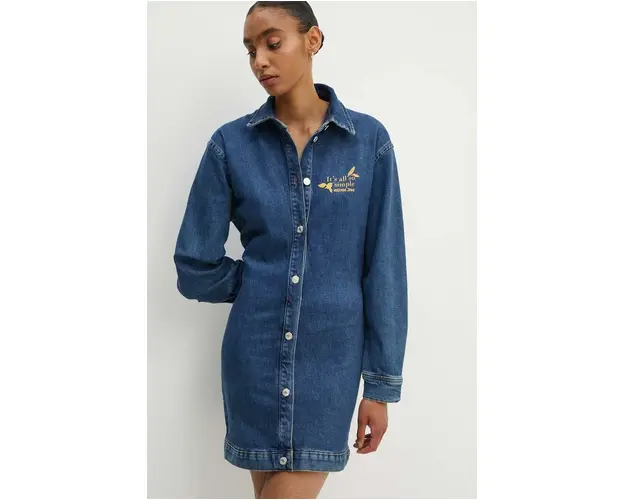 Moschino Jeans rochie jeans mini, oversize, 0404.8223