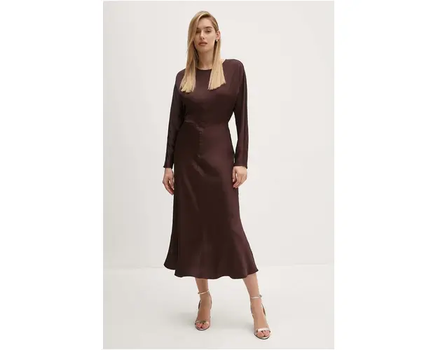 Joop! rochie culoarea maro, midi, drept, 30042881