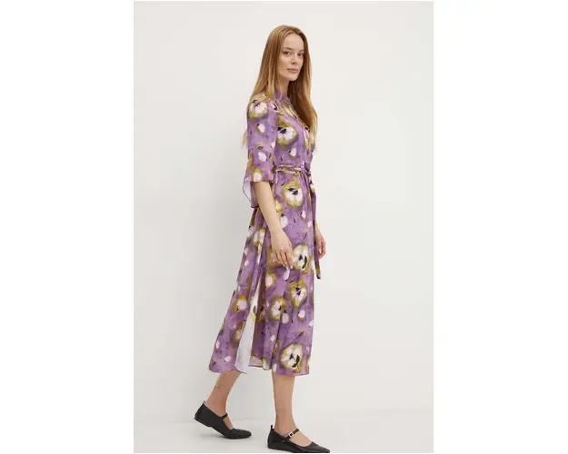 MAX&Co. rochie culoarea violet, midi, evazati, 2426226111200