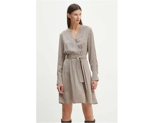 Marc O'Polo rochie culoarea bej, mini, evazati, 408120821367