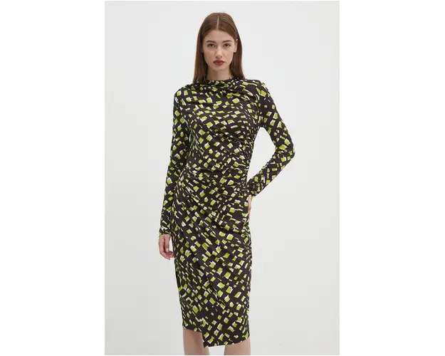 Joseph Ribkoff rochie culoarea verde, midi, mulata, 243061