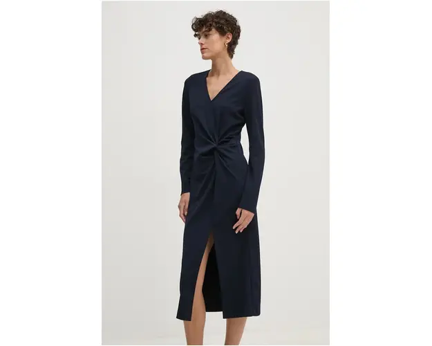 Joseph Ribkoff rochie culoarea albastru marin, midi, mulata, 243308