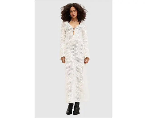 AllSaints rochie KARMA MAXI culoarea alb, maxi, drept, W021DA