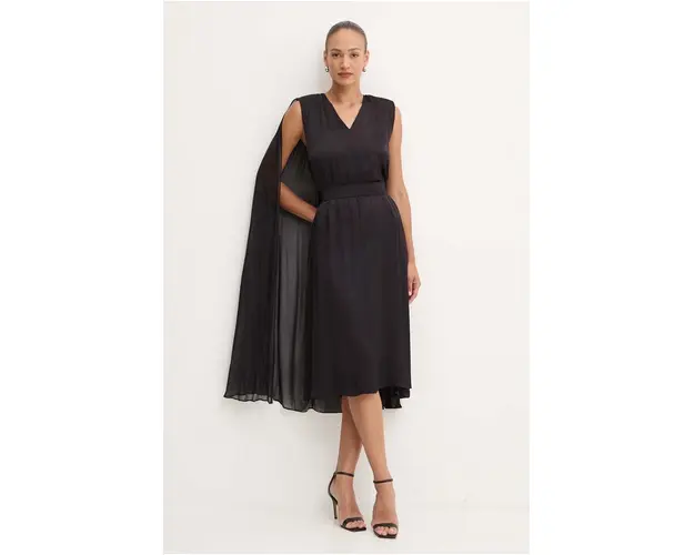 Karl Lagerfeld rochie culoarea negru, mini, evazati, 245W1300