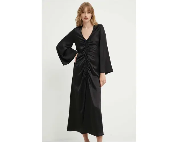 By Malene Birger rochie LAVENDE maxi, evazati, Q71625029