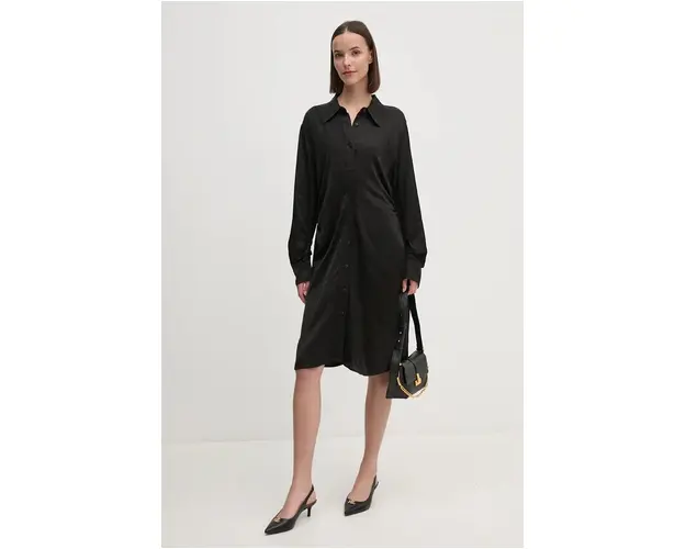 Dkny rochie culoarea negru, mini, evazati, D2G4A100