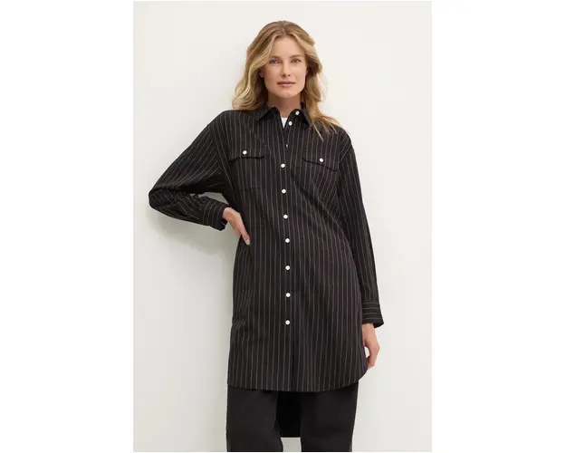 Dkny rochie culoarea negru, mini, oversize, D2G4A144