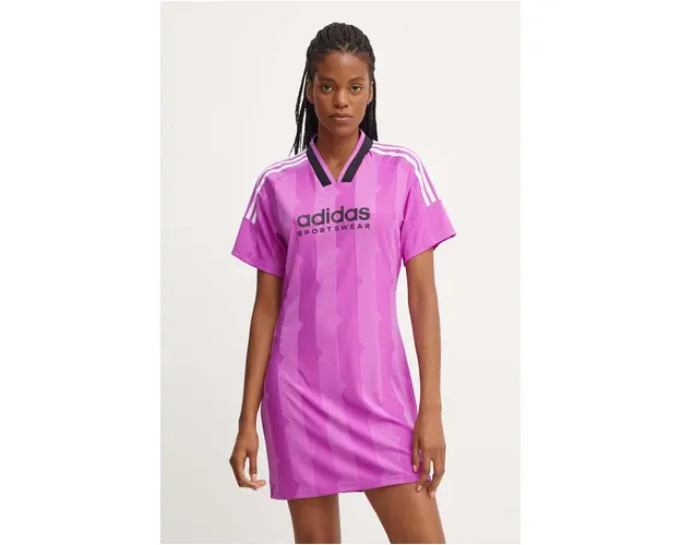 adidas rochie Tiro culoarea violet, mini, drept, IX3501
