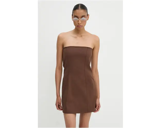 Résumé rochie CassieRS culoarea maro, mini, mulata, 122641226