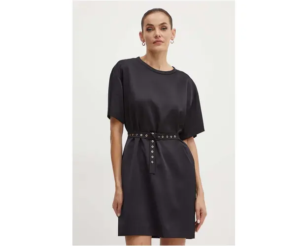 Marella rochie culoarea negru, mini, evazati, 2423226161200