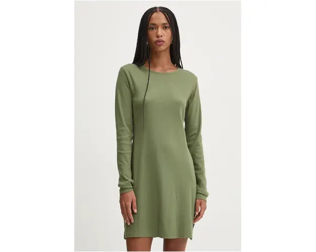 Vans rochie culoarea verde, mini, evazati, VN000NDGAMB1
