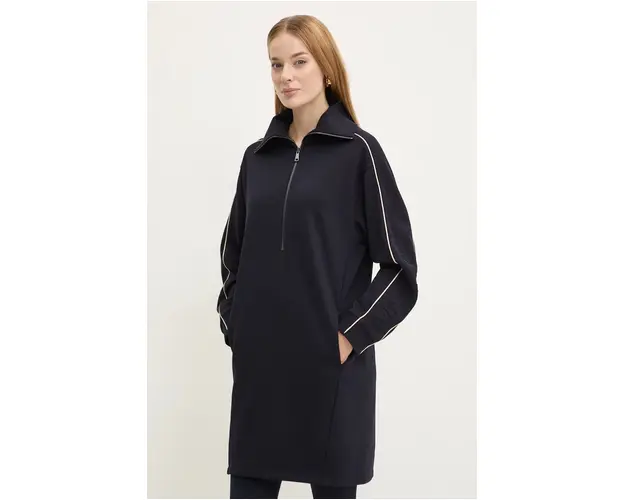 Max Mara Leisure rochie culoarea albastru marin, mini, drept, 2426626048600