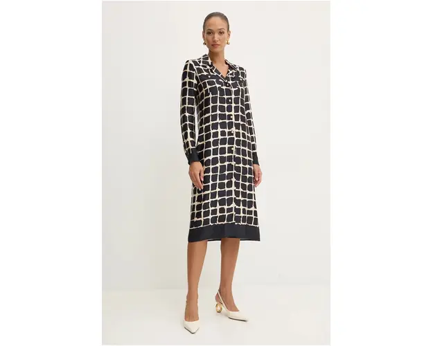 Luisa Spagnoli rochie GENEROSO culoarea albastru marin, mini, drept, 541503