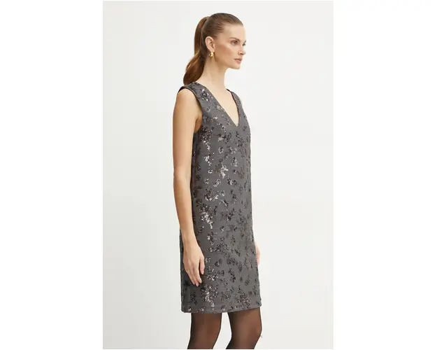 Weekend Max Mara rochie culoarea gri, mini, drept, 2425626022600