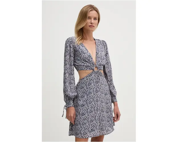 Pepe Jeans rochie NORMAN culoarea albastru marin, mini, evazati, PL953561