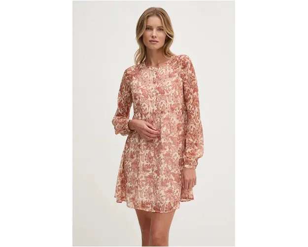 Pepe Jeans rochie SABELLA culoarea bej, mini, evazati, PL953596