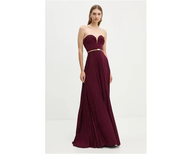 Elisabetta Franchi rochie culoarea rosu, maxi, evazati, AB62847E2