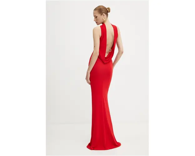 Elisabetta Franchi rochie culoarea rosu, maxi, mulata, AB71647E2