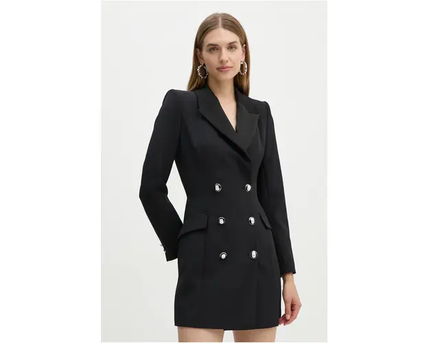 Elisabetta Franchi rochie culoarea negru, mini, mulata, AB74147E2